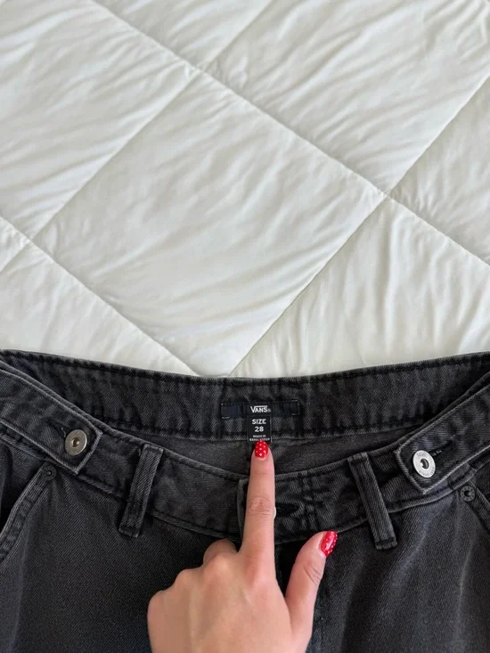 Vans Charcoal Black Carpenter Jeans with Back Pocket Logo - Picture 3 of 3